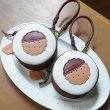 画像1: 【クッキーにミルクチョコ】ミニポーチ　ストラップ付き (1)